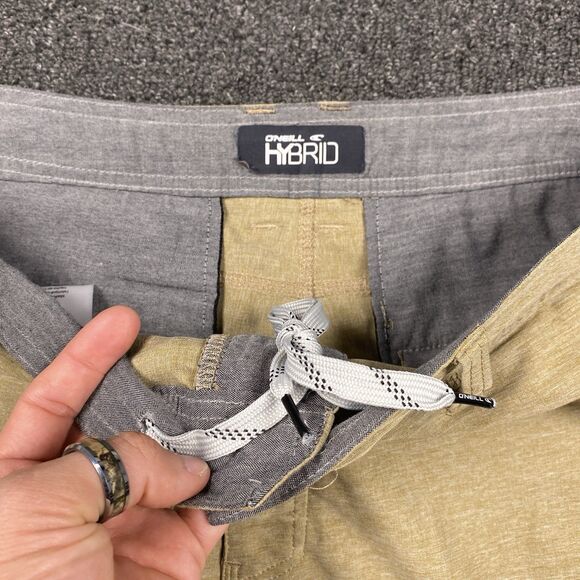 O’Neill Shorts Casual Hybrid Khaki Drawstring Mens Shorts Size 36 - Picture 2 of 8